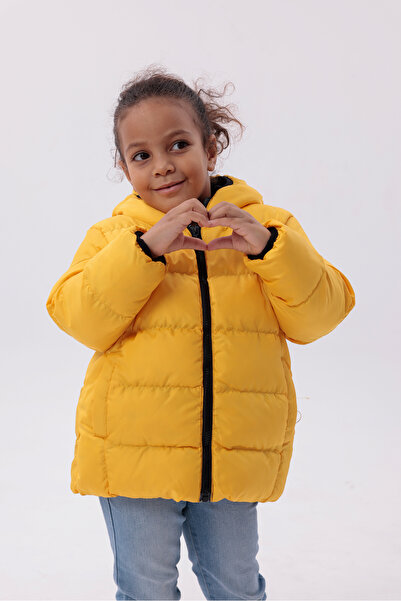 ROBA KIDS Jachetă și haină gonflabilă pentru băiat și fete, lână interioară, cu glugă, cu buzunar, iarnă, RB-400