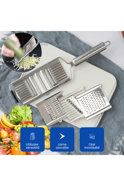 OferteTop Professional 4-in-1 Stainless Steel Grater for Fruits and Vegetables