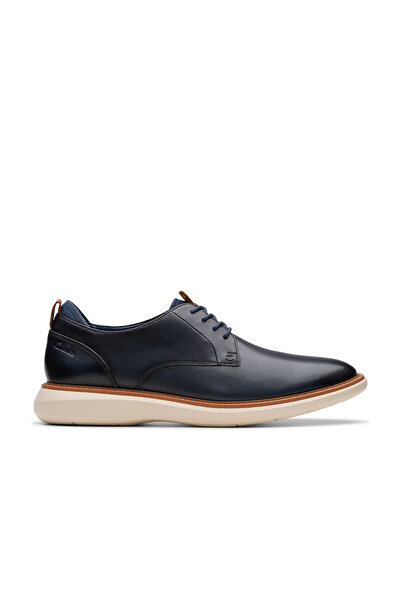 CLARKS Men's Navy Blue Brantin Plain Lace Up