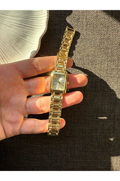 rubsey Retro Minimal Metal Cord Vintage Women's Wristwatch Gold