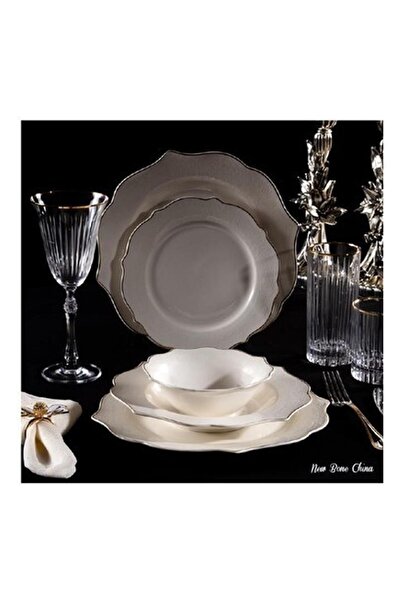 Massimo Verona Relief Gold 6 Kişilik 24 Parça Yemek Takımı