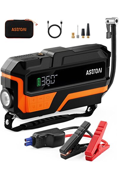 AstroAI جهاز MF16 6000A لشحن بطارية السيارة مع منفاخ إطارات 150PSI