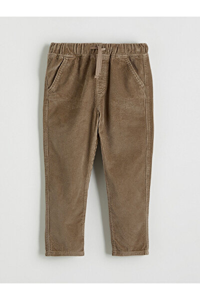 LC Waikiki Boys' Velvet Trousers with Elastic Waistband