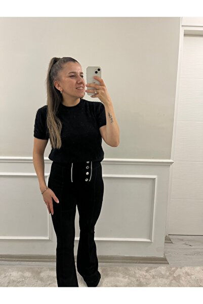 Miyaself Fermuarlı Tayt pantolon