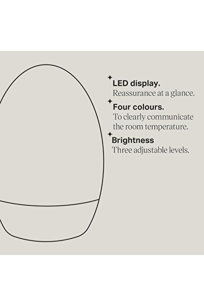 tommee tippee GroEgg2 Digital Colour Changing Room Thermometer and Night Light, USB Powered
