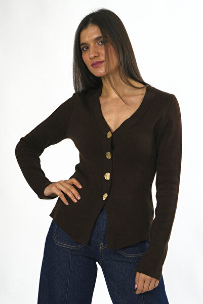 ABBRA Γυναικεία ζακέτα με 4 κουμπιά