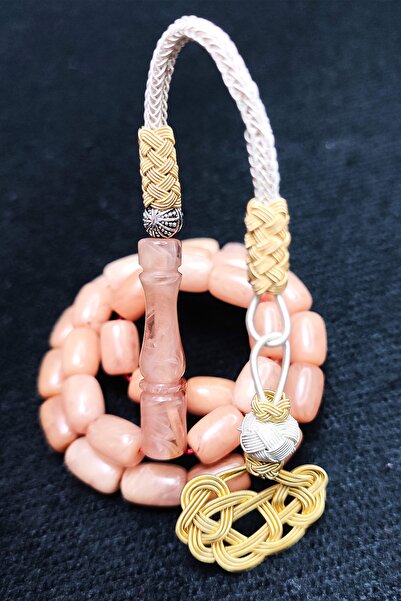 ŞAHBEY TESBİH High-End Hand-Knitted Trabzon Kazaz Tassel / Crimped Amber Pray...