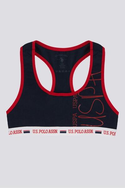 U.S. Polo Assn. Σετ 3 μπλουζάκια για κορίτσια, μπλε ναυτικό κόκκινο λευκό