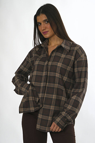 ABBRA Γυναικείο πουκάμισο με κρυφά κουμπιά Woodcutter