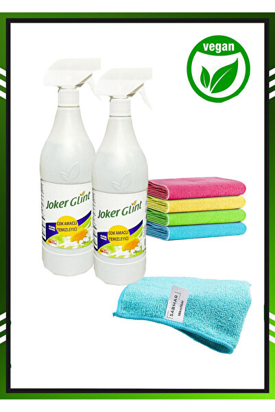 SABMAR Joker Glint Bitkisel Çok Amaçlı Temizleyici 2 Adet 1000 ml 4'lü Mikrof...