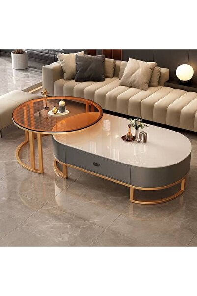 NKX Modern Coffee Table Sofa Side Table End Table Snack Table Fashion Design for Living Room Bedroom