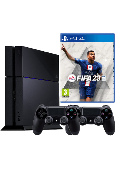Sony Consolă PlayStation 4 PS4 500GB + 2 controllere + FIFA 23 (la mâna a doua)