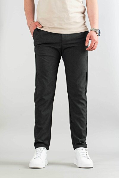 bombe Men's Slim Fit Ankle Length Fabric Pants