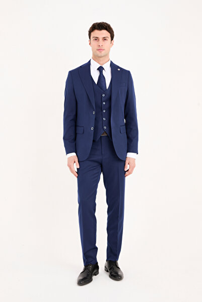 The Tailor Classics Premium Mono Yaka Çift Yırtmaçlı Yelekli Üçlü Takım Elbise