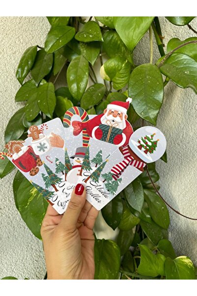 tinystoriestr KİTAP AYRACI - YILBAŞI TEMALI / ÖZEL KESİM 5'Lİ PAKET