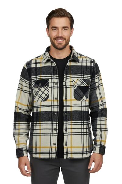 ADVANTE Men's Winter Double Pocket Hooded Lumberjack Shirt Bgl-St04934