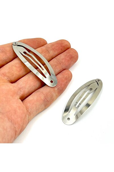 COLORFULLCLİPS Crowbar Bow Velvet Ribbon Covered 6 cm Snap Buckle Set of 2