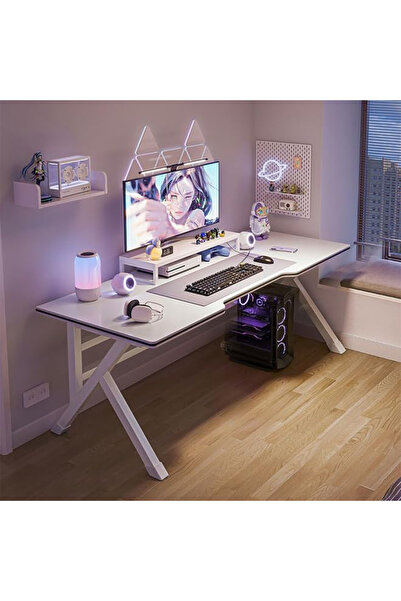 NKX مكتب كمبيوتر متين على شكل حرف K وطاولة ألعاب ومحطة عمل للمكتب المنزلي 160 سم