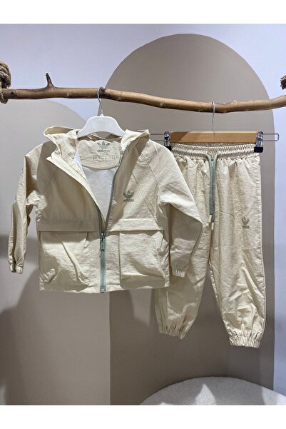 NOBLEKIDS Logo Printed Kids Sport Set – Zippered Top & Pants, Lined, Ages 2–8