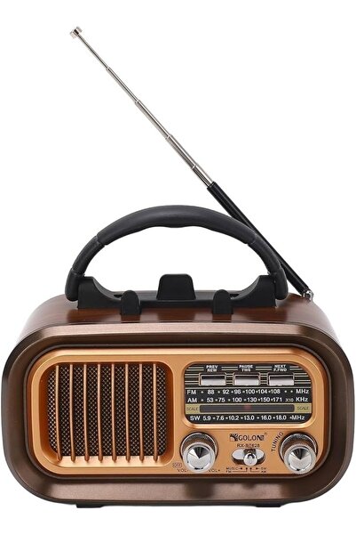 Generic Hi-Fi Retro Speaker with FM Radio, Bluetooth, USB/TF Playing, Remote Control, Rechargeable Battery,