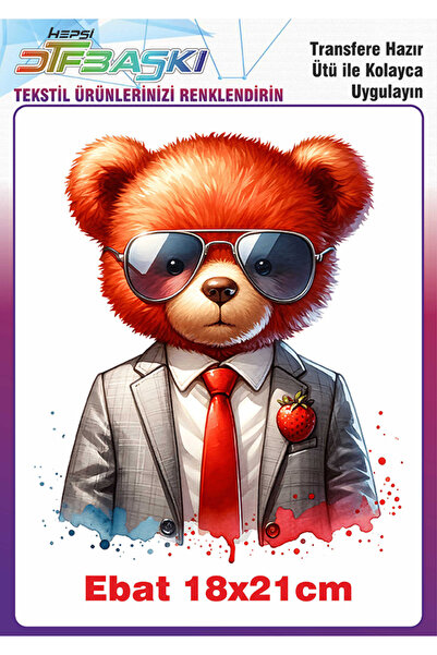 F17 Ajans طباعة نسيجية لدب لطيف تلتصق بالملابس عند الكي