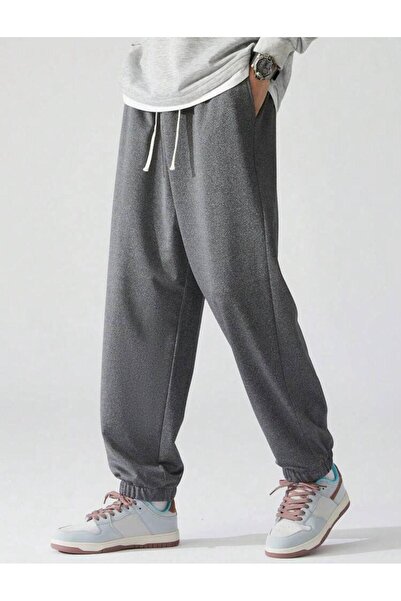 berfmoda PAÇA LASTİK BAGGYY BOL KESİM ESNEK RAHAT KUMAŞ EŞOFMAN ALTI MEVSİMLİK