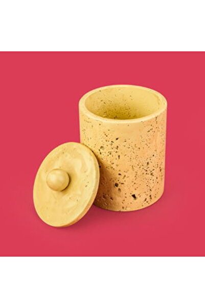 ASPARTAM Bath Travertine Look Waste Bin - Beige - 2 Lt