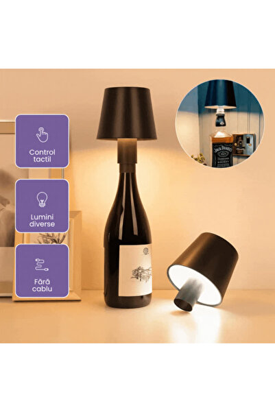 OferteTop Decorative Bottle Lamp with Multicolored Lighting, Cordless, Rechargeable