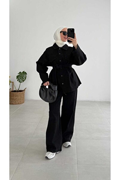 MissPul طقم سترة وبنطلون بتفاصيل جيب ورباط للموسم الجديد