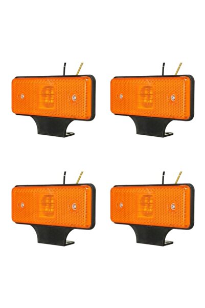 OEM Led yelow lamp - 4 leduri, 12/24V, utilizare la remorci, semiremorci, utilaje agabaritice- 4 pcs
