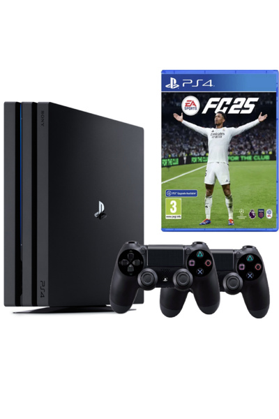 Sony Consolă PlayStation 4 PRO 1TB + 2 controllere wireless (la mâna a doua) + EA SPORTS FC 25