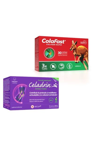 Barny's® Premium Quality Package 1 box Celadrin™ Extract Forte, 60 capsules and 1 box COLAFAST Rapid Collagen 30 capsules
