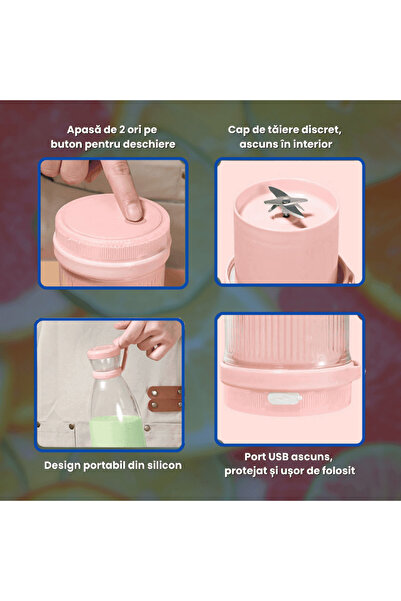 OferteTop Portable Blender for Juices, Smoothies and Smoothies, with USB Charging and Fast Mixing