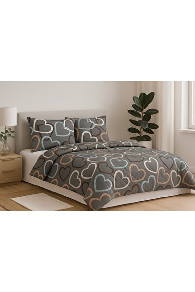 Somnart Quilted duvet set for 2 persons 200x220 cm with 2 pillows 50x70 cm Love