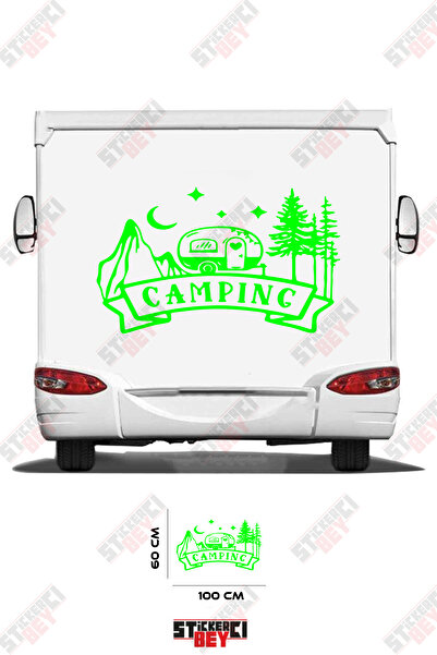 STİCKERCI BEY ملصق كارافان منقوش بنمط كامب