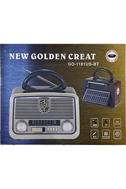 Generic Hi-Fi Retro Speaker with FM Radio, Bluetooth, USB/TF Playing, Remote Control, Rechargeable Battery,