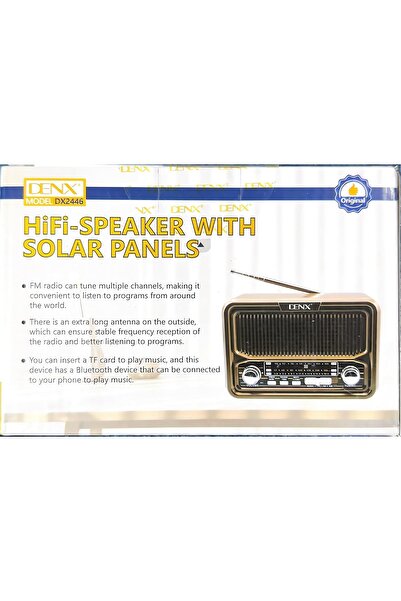 Generic Hi-Fi Retro Speaker with FM Radio, Bluetooth, USB/TF Playing, Remote Control, Rechargeable Battery,