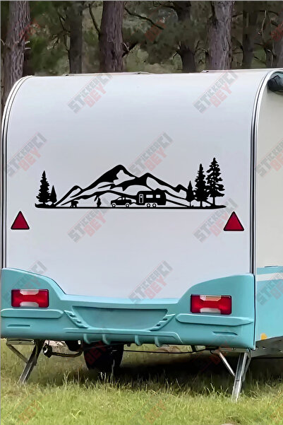 STİCKERCI BEY Mountain Visual Caravan Sticker Coating