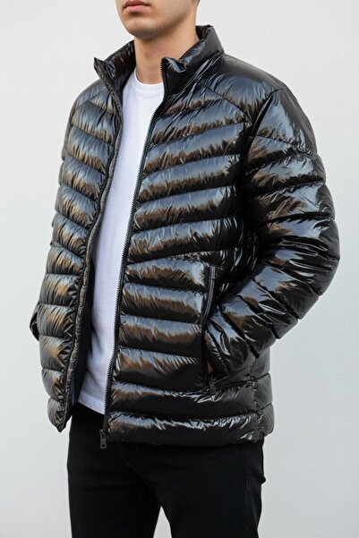 WOUS Siyah Şişme Mont