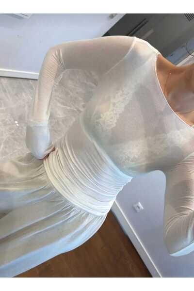 YEK&BİR BOAT NECK TRANSPARENT BLUZ