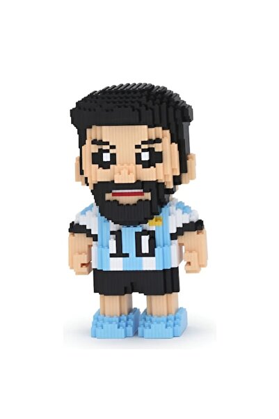 MICRO BRICK Set de construcție cu figurină gigantică Lionel Messi - 2500 de p...