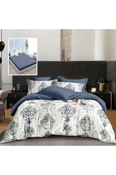 NufJoy Double Bedding Set Finet Thick 6 pcs - Fitted Sheet 160x200/180x200, Duvet Cover 200x230
