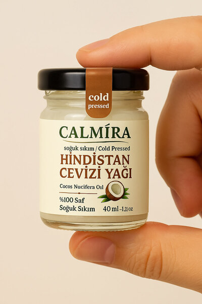 CALMİRA Hindistan Cevizi Yağı 40 ml / Saf Soğuk Pres / Cocos Nucifera Oil / K...