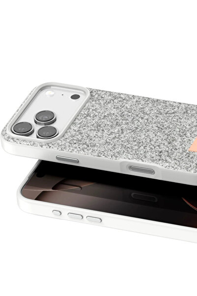 Nezih Case Apple iPhone 17 Pro Max Compatible Stylish Cover with Velvet Interior Surface and Shiny Stone