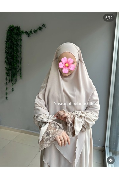 Yüsra Collection طقم عباءة إيرفا وسروال طويل من قطعتين مقاس 2