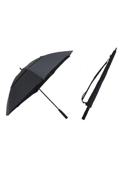 Elioure Çift Katlı Otomatik Siyah Erkek Şemsiye, Şık ve Dayanıklı Tasarım