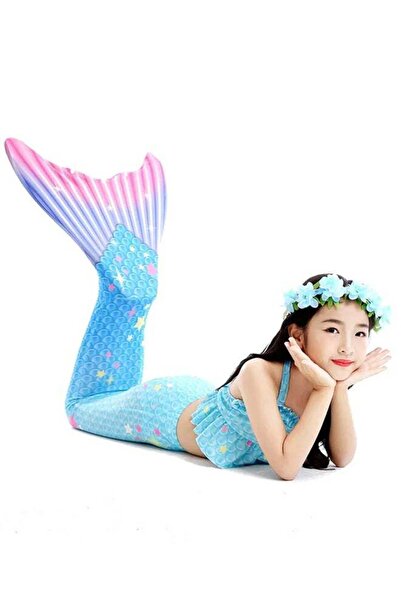 Margoun مجموعة أزياء حورية البحر الصغيرة المكونة من 3 قطع للفتيات فستان الأمي...