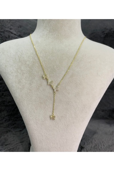 Staınless Sallantılı Kelebek Detay Çelik Kolye