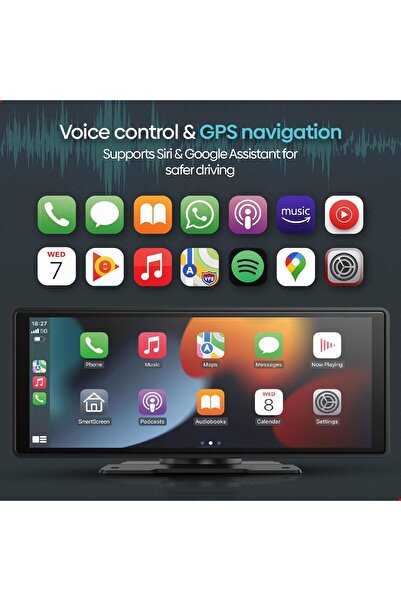 Velixo Player multimedia auto, ecran de 10,26", Bluetooth 5.2, WiFi, GPS, CarPlay/Android Auto, cameră video spate, radio FM
