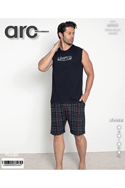 Mihra Set de pijamale pentru bărbați cu pantaloni scurți PJB0601